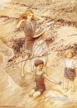  por Arte - Niños junto al mar ilustrador Arthur Rackham